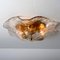 Brown and Clear Flush Mount Wall Light by J.T. Kalmar for Franken, 1960 13