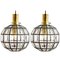 Large Iron and Clear Glass Light Fixtures from Limburg, 1965, Set of 2 1