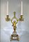 Napoleon IIII feuervergoldeter Bronze Putto Kerzenständer von Baccarat 7