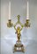 Napoleon IIII Fire-Gilded Bronze Putto Candlestick from Baccarat 7