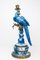 Art Nouveau Style Gilt Brass Porcelain Parrot Standing Candlesticks, Set of 2 18