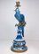 Art Nouveau Style Gilt Brass Porcelain Parrot Standing Candlesticks, Set of 2, Image 17