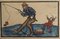 Sconosciuto - the Fisherman - Original Watercolor Drawing - 1920s, Immagine 1