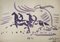 Antonio Vangelli - Horses and Jockeys - Original Watercolor - 1948, Image 1