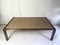 Brass and Leather Coffee Table from Solmet, Italy, 1980s 4