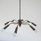 Mid-Century Brass Spider Multi Arm Chandelier, Image 5