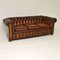Victorian Style Deep Buttoned Leather Chesterfield Sofa, 1950s, Image 2