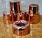 Victorian Copper Jelly Moulds, Set of 6 4