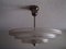 Bauhaus Nickel and Frosted Glass Ceiling Lamp, 1930s 1