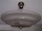 Bauhaus Nickel and Frosted Glass Ceiling Lamp, 1930s 11