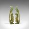 Antique Victorian Oriental Jade Bird of Paradise Carved Figures, Set of 2 2