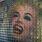 Tavolino Marilyn Monroe in acrilico con triplo colore glitter, Immagine 4