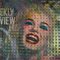 Dreifarbiger Marilyn Monroe Glitter Tisch mit Acrylfarbenem Glitzerbezug 3