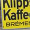 Panneau Promotionnel Klipp's Kaffee Bremen Vintage Emaillé, 1920s 3