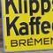 Vintage Enamel Promotional Sign Klipp's Kaffee Bremen, 1920s, Immagine 3