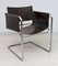 Mid-Century Modern Steel and Leather Bauhaus Armchair, Italy, 1960s 5