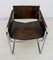Mid-Century Modern Steel and Leather Bauhaus Armchair, Italy, 1960s 11