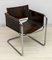 Mid-Century Modern Steel and Leather Bauhaus Armchair, Italy, 1960s 1