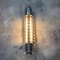 Vintage Industrial German Aluminium Long LED Glass Tube Wall Strip Light with Cage, 1970s 5