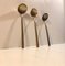 Bronze Sauce Spoons by Sigvard Bernadotte for Scanline, 1950s, Set of 3 1