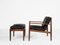 Mid-Century Danish Lounge Chair and Ottoman in Teak by Grete Jalk for France & Søn, Set of 2, Image 1