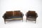 2-Seat Sofa & Armchair in Dark Brown Leather by Georg Thams, Denmark, 1970s, Set of 2, Image 9