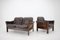 2-Seat Sofa & Armchair in Dark Brown Leather by Georg Thams, Denmark, 1970s, Set of 2 6