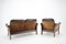 2-Seat Sofa & Armchair in Dark Brown Leather by Georg Thams, Denmark, 1970s, Set of 2 7