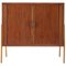 Teak Tambour Door Record Cabinet, Denmark, 1960s 1