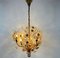 Golden Gilded Brass and Crystal Glass Chandelier from Palwa, Germany, 1960s 5