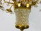 Lámpara de araña de latón dorado y cristal de Palwa, Germany, años 60, Imagen 10