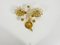 Aplique floral de cristal de Palwa, Germany, años 60, Imagen 10