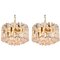 Chandeliers or Pendant Lights Palazzo in Gilt Brass and Glass from Kalmar, Set of 2 1