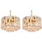Chandeliers or Pendant Lights Palazzo in Gilt Brass and Glass from Kalmar, Set of 2, Image 1