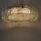 Plafón grande de cristal de Murano con níquel, años 60, Imagen 7
