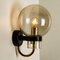 Blown Glass, Brass & Black Wall Lights frolm Limburg Glashütte, 1960s, Set of 2, Image 11