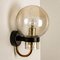 Blown Glass, Brass & Black Wall Lights frolm Limburg Glashütte, 1960s, Set of 2, Image 10