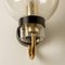 Blown Glass, Brass & Black Wall Lights frolm Limburg Glashütte, 1960s, Set of 2 9