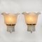 Wall Sconces in Brass and Textured Glass from Doria, 1960s, Set of 2 3
