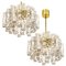 Ice Glass Chandeliers from Doria, 1960s, Set of 2 1