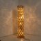 Lámpara de pie dorada y cristal de Palwa, años 60, Imagen 2
