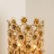 Lámpara de pie dorada y cristal de Palwa, años 60, Imagen 6