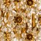 Apliques florales dorados de cristal de Palwa, años 60. Juego de 4, Imagen 20