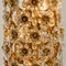 Apliques florales dorados de cristal de Palwa, años 60. Juego de 4, Imagen 16