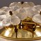 Glass and Brass Floral Wall Light from Ernst Palme, 1970s 11