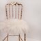 Italian Iceland Wool Upholstery & Massive Brass Chair by Chiavari, Image 8