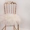 Italian Iceland Wool Upholstery & Massive Brass Chair by Chiavari 6