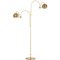 Lampadaire Messing avec Double Globe de Gepo, 1960 2