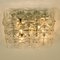 Wall Light Flush Mount in Nickel Crystal Glass from Kinkeldey, 1970s 11