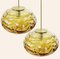 Lampade a sospensione in vetro di Murano giallo ocra, anni '60, set di 2, Immagine 5